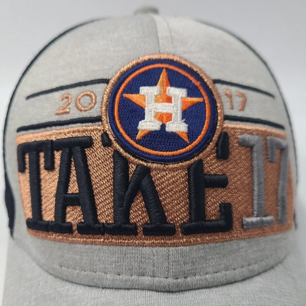 Houston Astros Hat Snapback New Era 9Forty Gray Black MLB 2017 Postseason Men‎